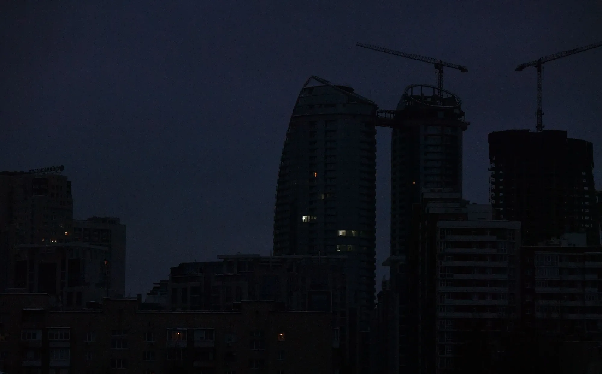 Kyiv during a partial blackout on Nov. 22.