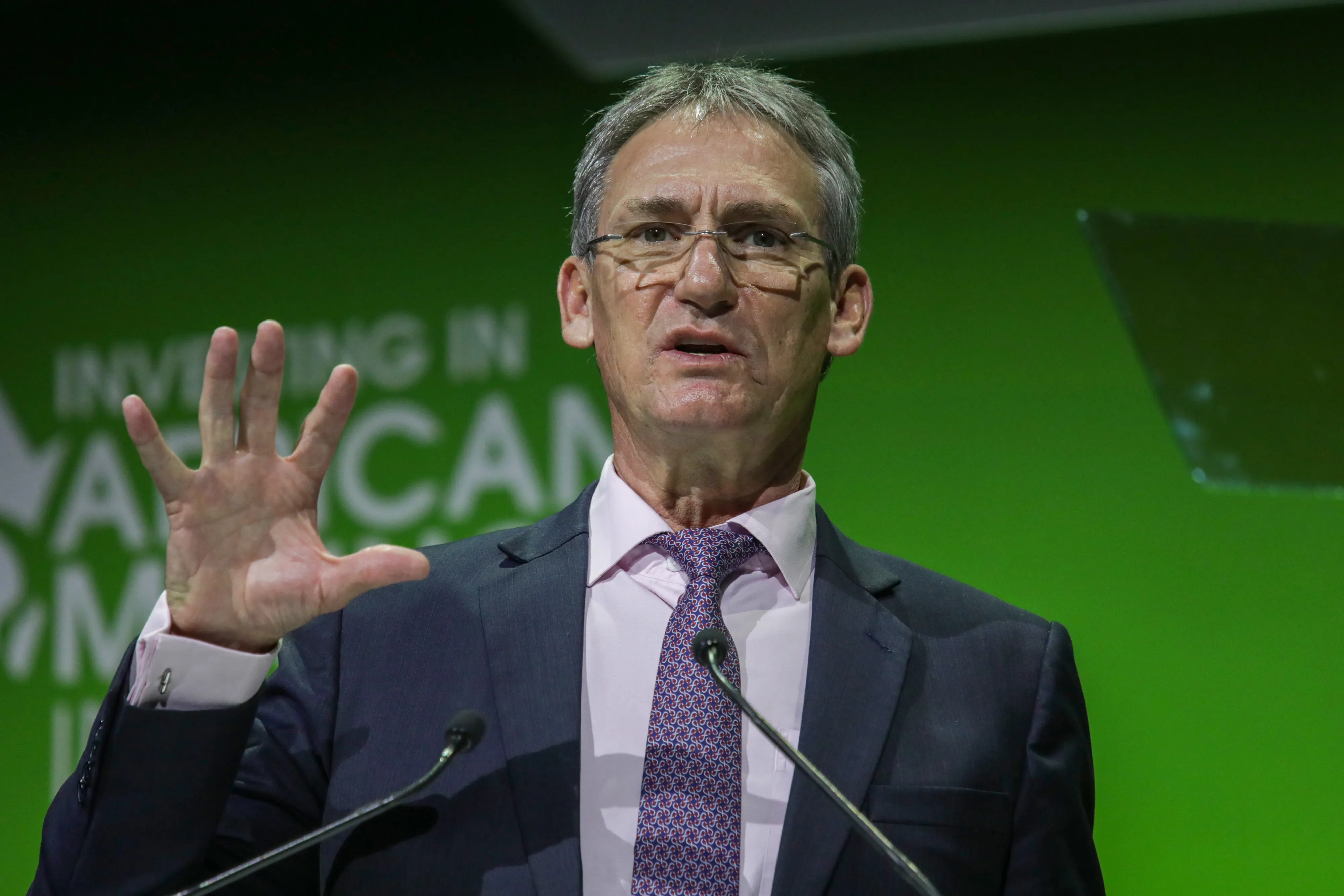 Chris Griffith speaks in Cape Town, South Africa, on May 9.