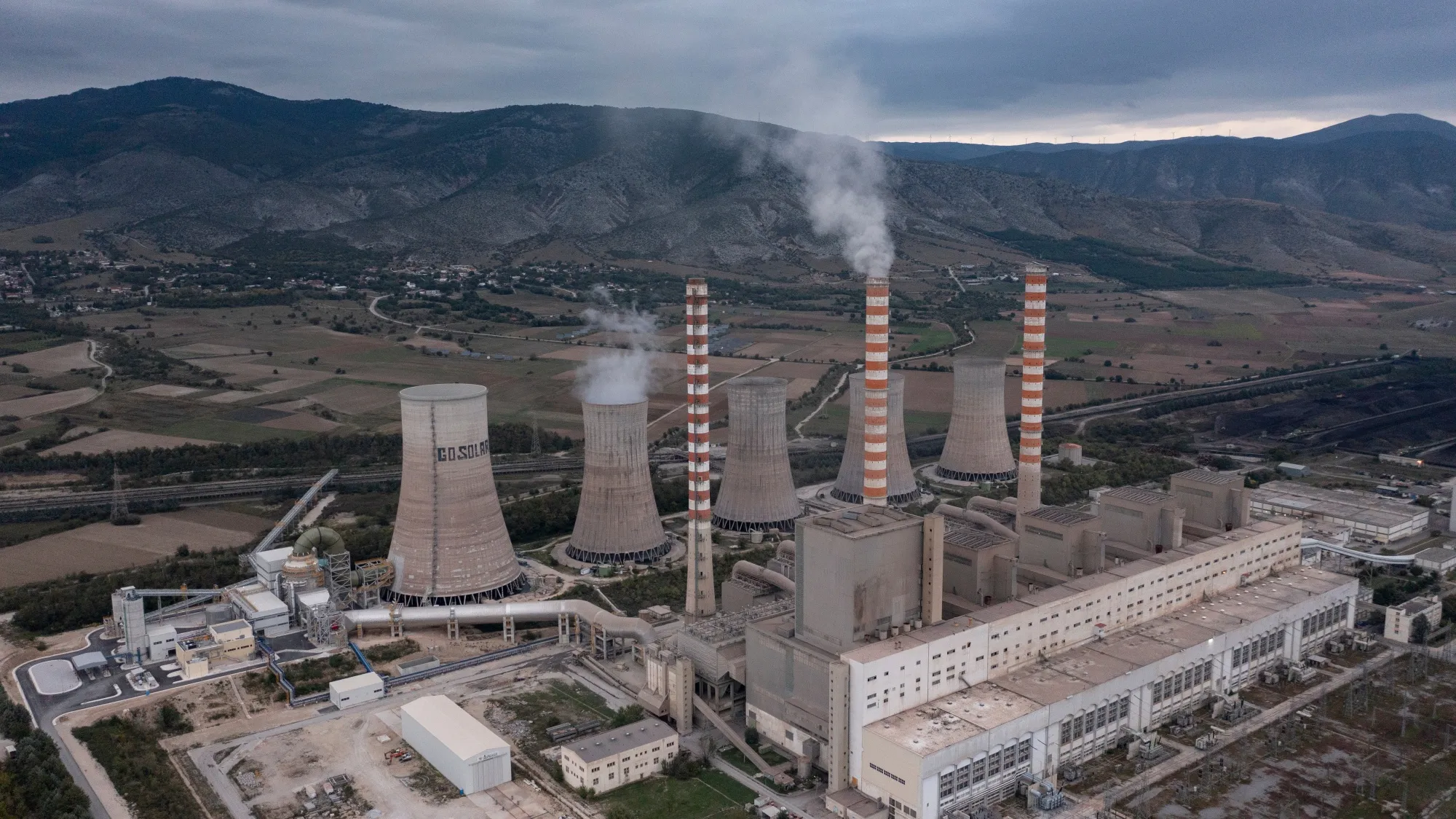 The Agios Dimitrios Power Plant in Kozani, Greece.