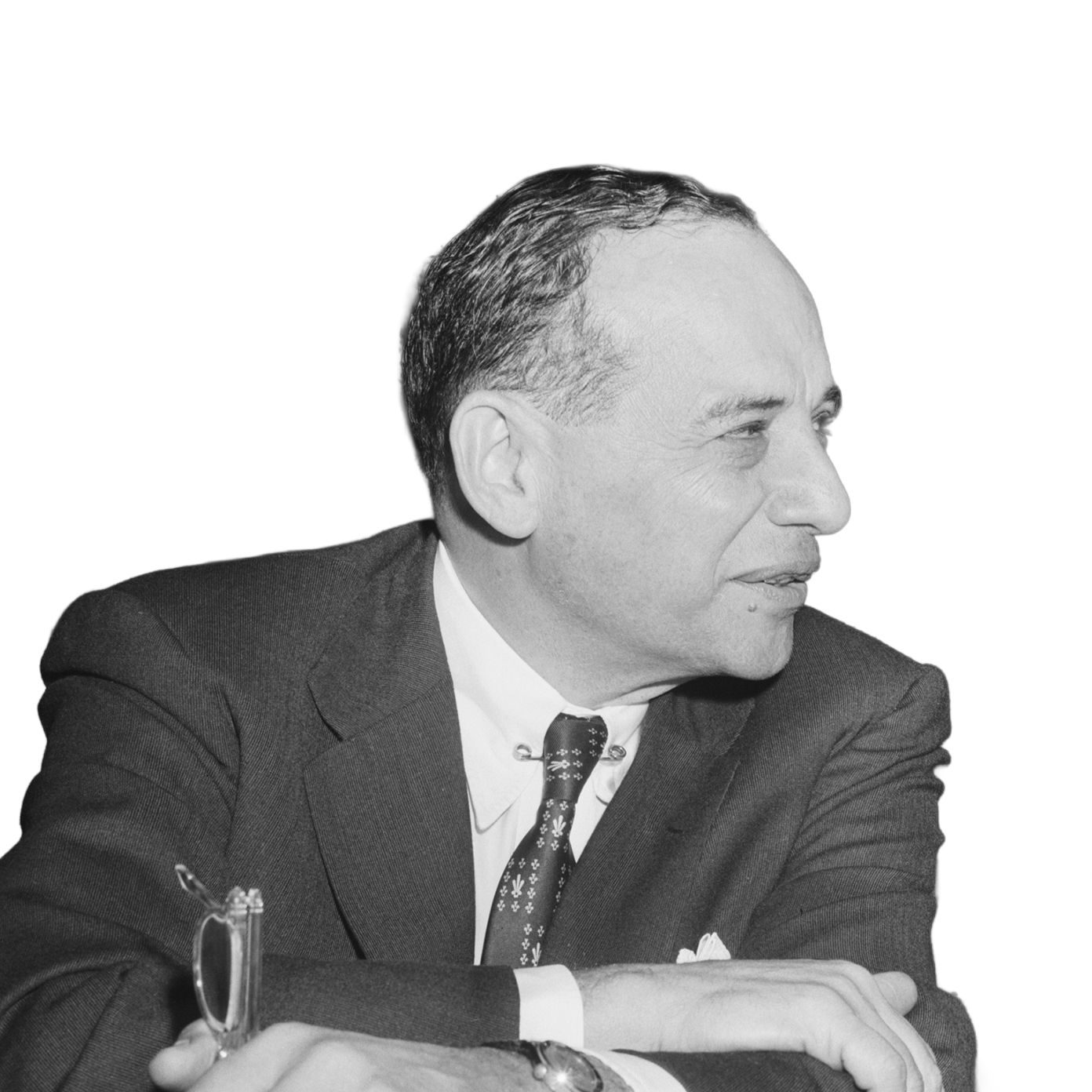 Cutout of Ben Graham, <i>The Intelligent Investor</i>