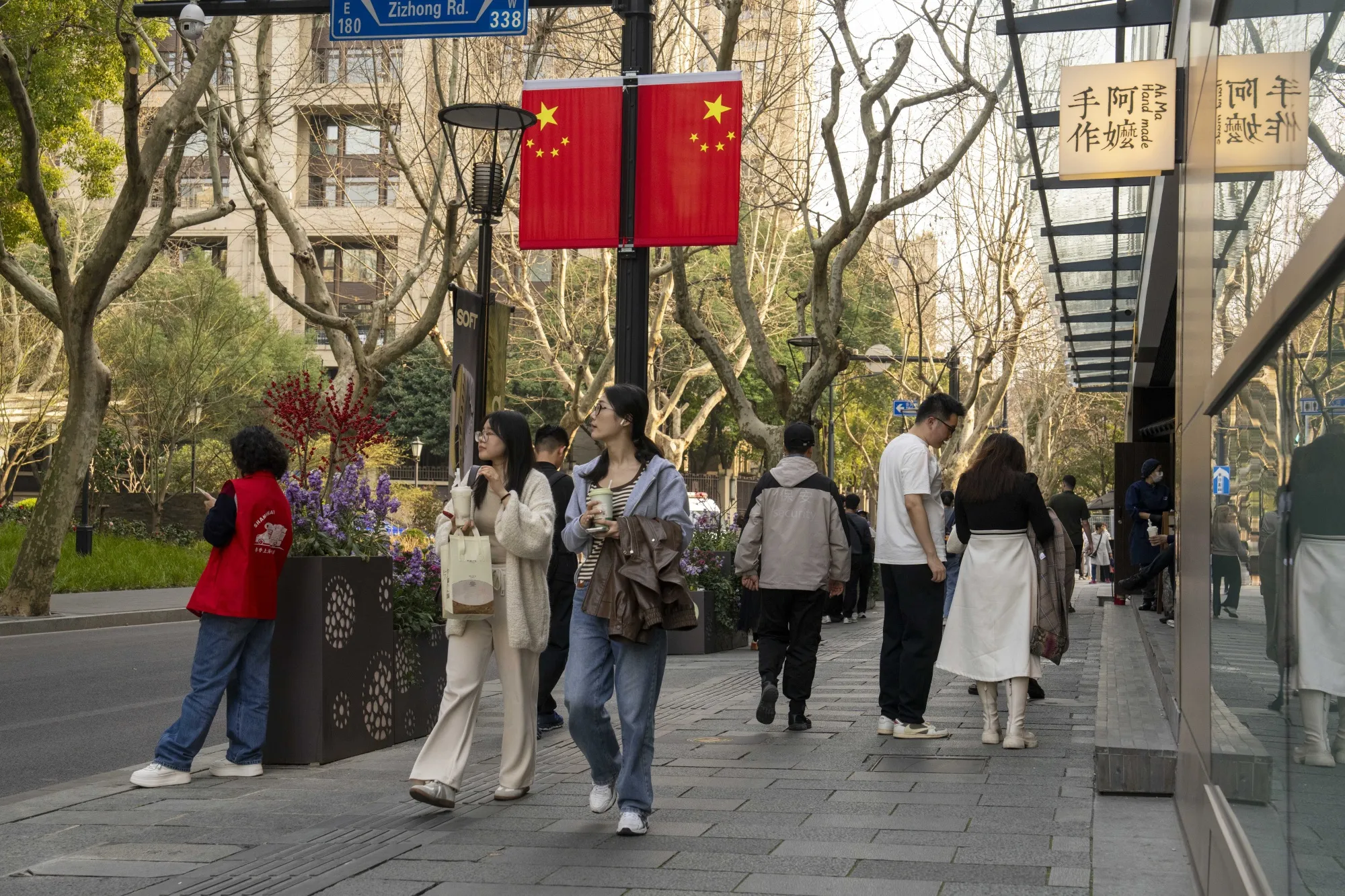 The Xintiandi shopping area in Shanghai.