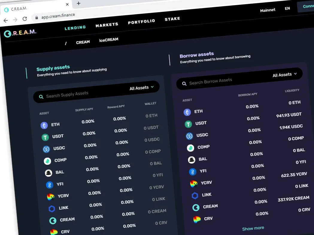 DeFi Protocol Cream Finance Loses $130 Million in Latest Crypto Hack -  Bloomberg