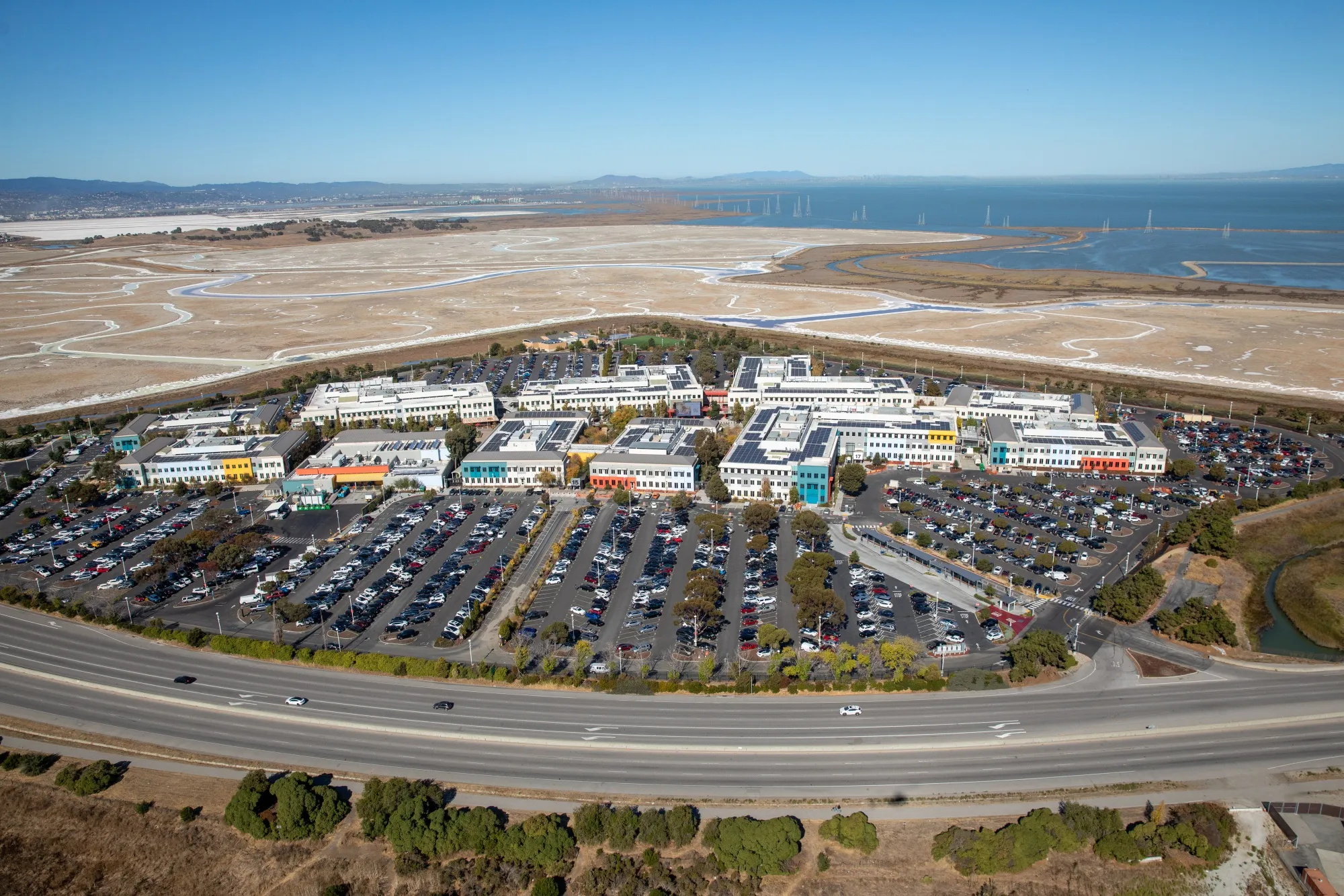 Facebook headquarters in&nbsp;Menlo Park, California.