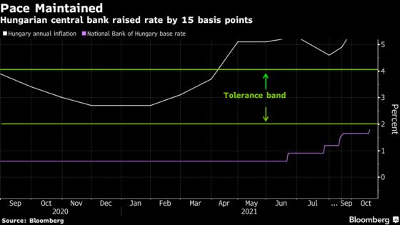 Hungary Sticks With Smaller Rate Hike, Pushing Forint Weaker