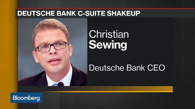 Hasil gambar untuk Deutsche Bank Names Sewing CEO, Replacing Cryan in Broad Revamp