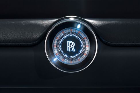 The car contains the same signature touches, such as the interlocking RR, that current models have.