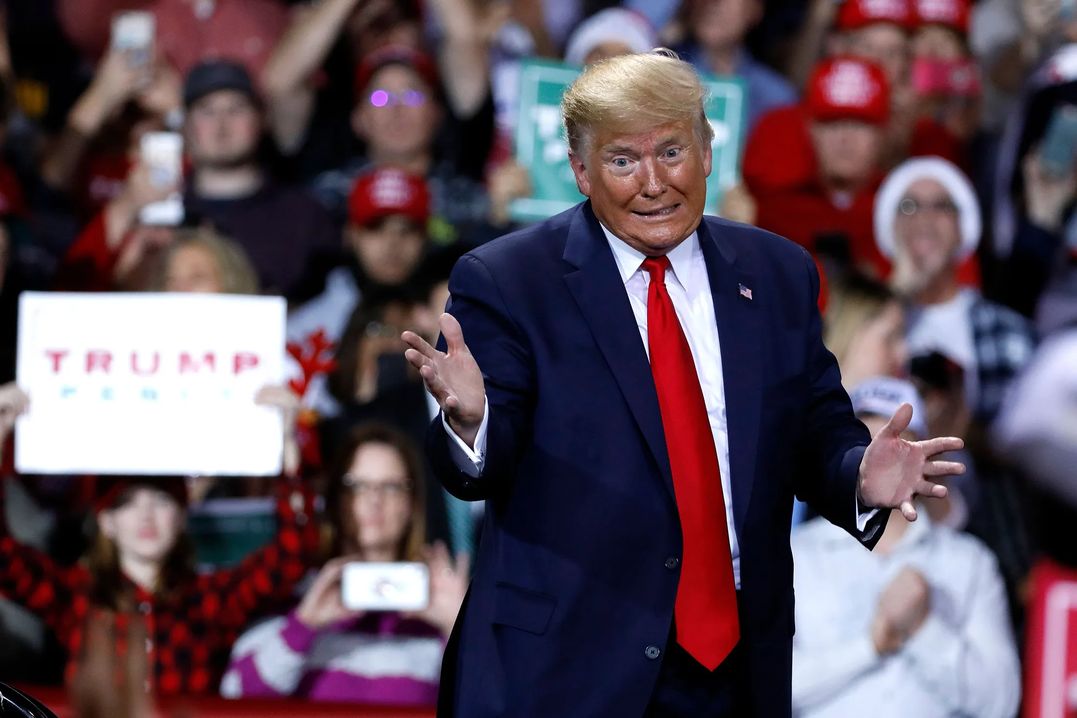 Donald Trump in Michigan on Dec. 18