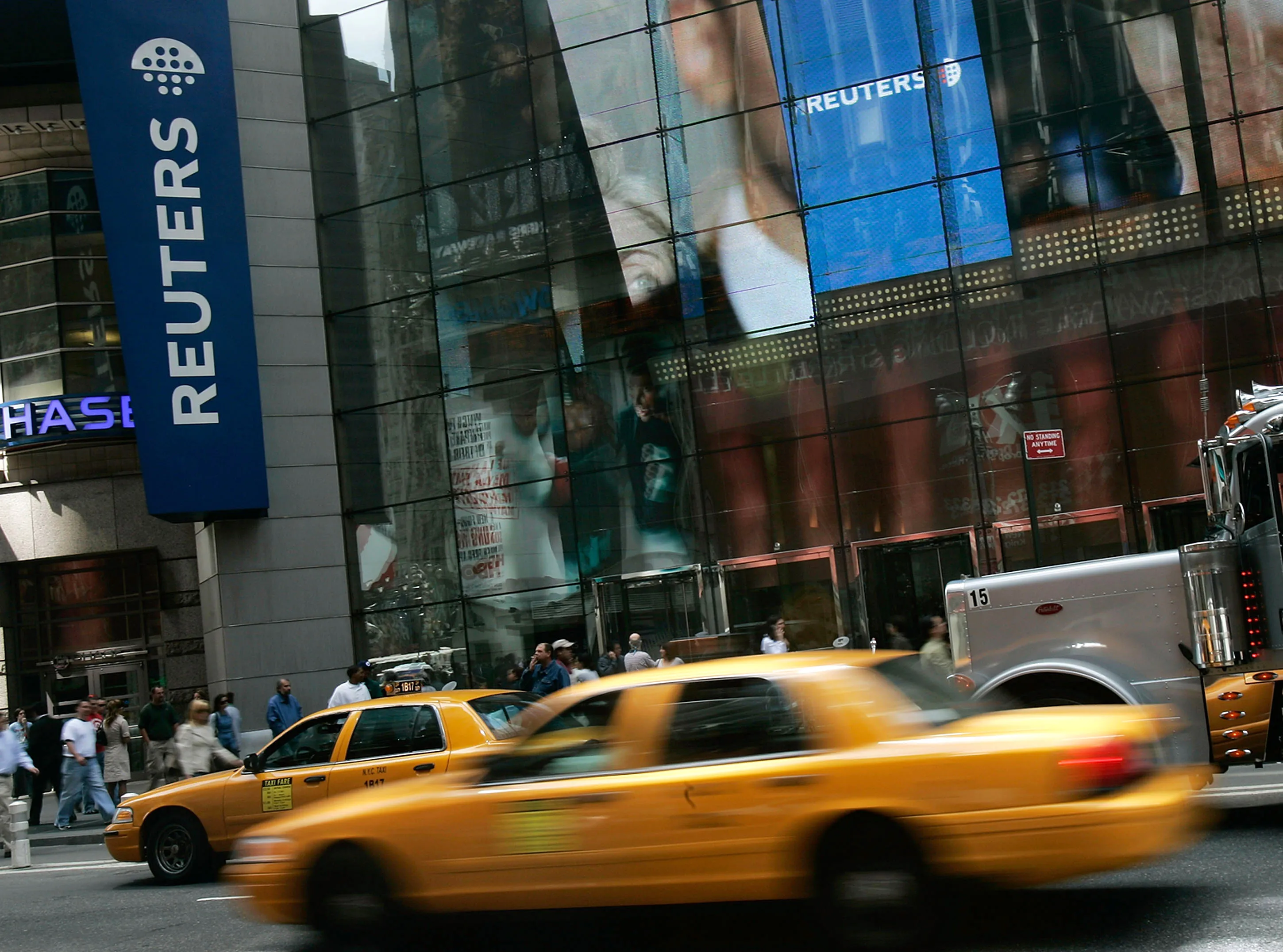 The Reuters building in Times Square.