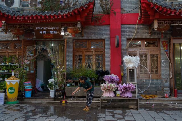 a street in the zone’s Chinatown