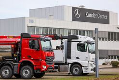 New Trucks at a Daimler AG Factory Delivery Centre Ahead of IPO
