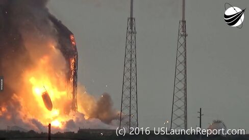 Explosion at the SpaceX launch site on Sept. 1.