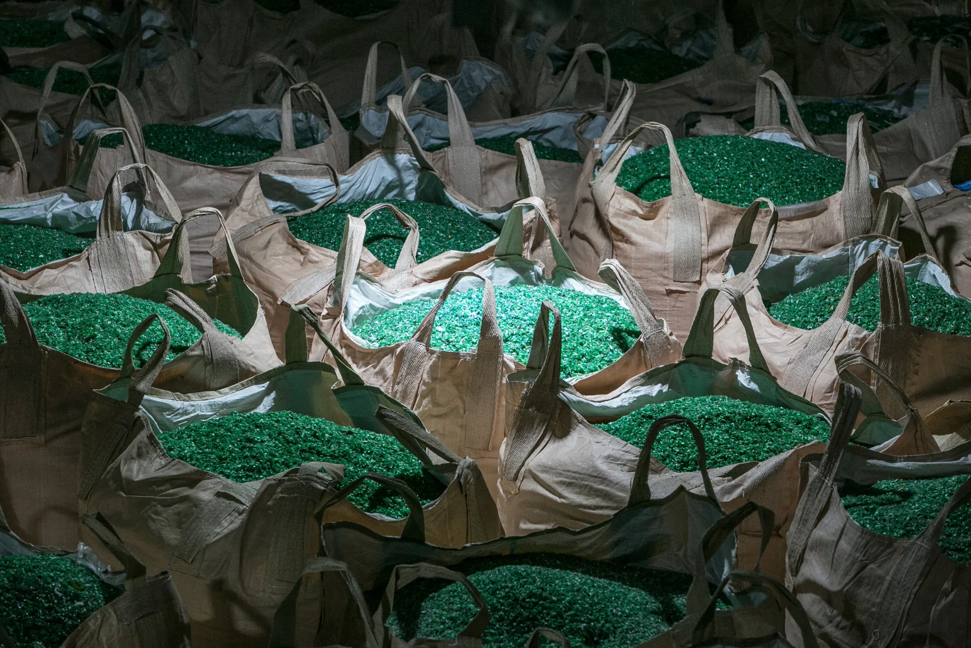 Operations At Recycling Facilities As China's Ban On Waste Products Causes Trash Pile-ups