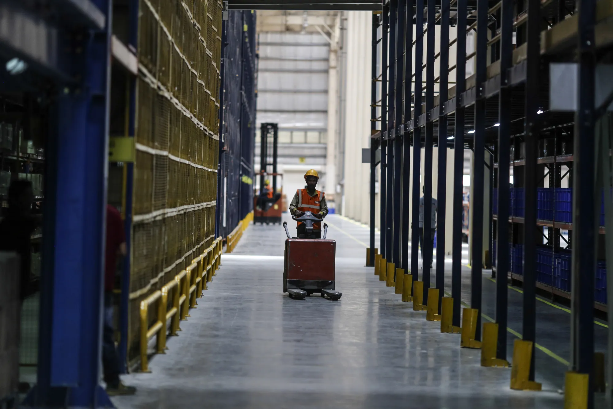 Operations At A Future Group Warehouse As Chairman Kishore Biyani And India's Road & Transport Minister Nitin Gadkari Inaugurate A New 2.5 KM Conveyor