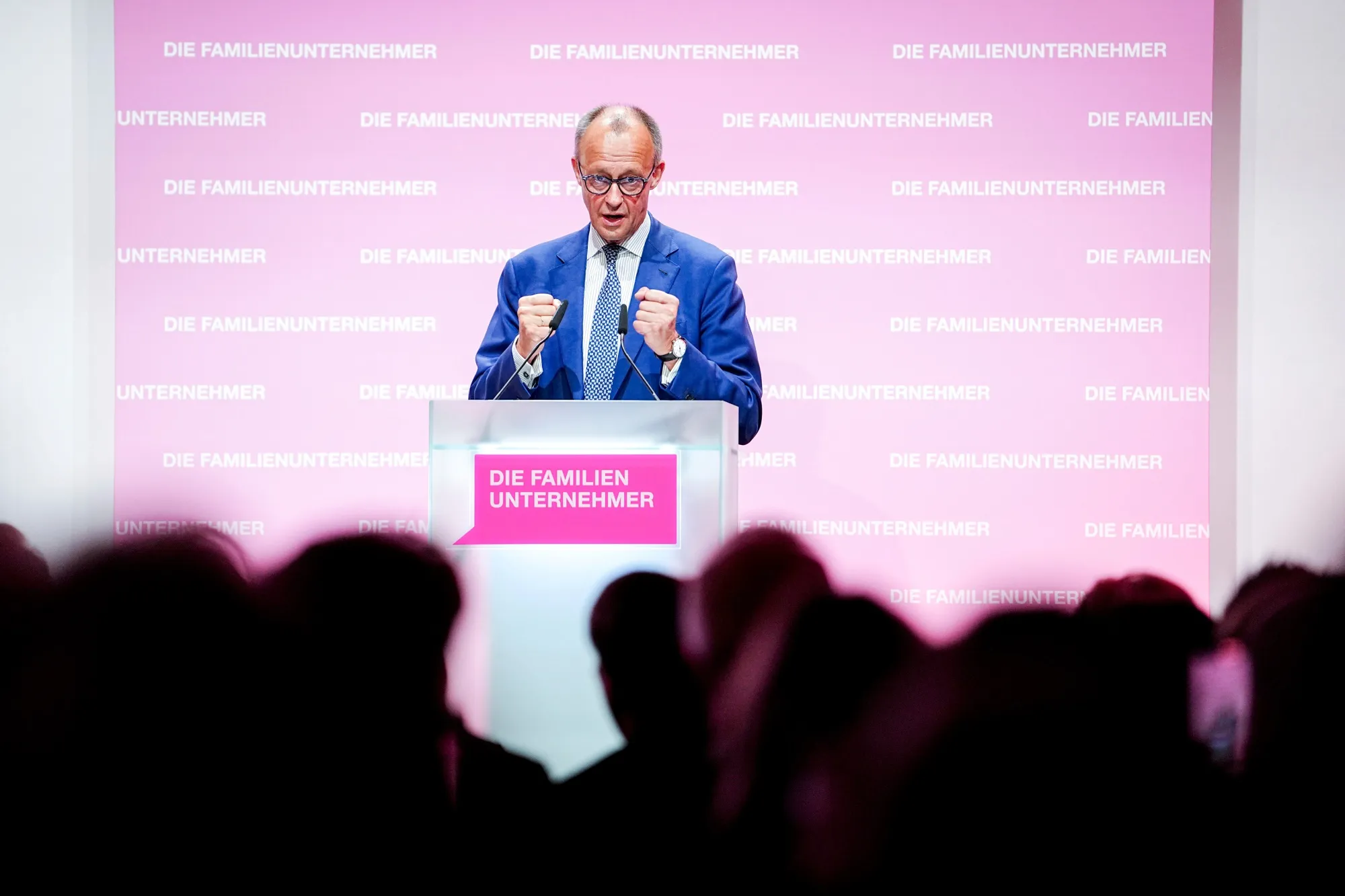 Friedrich Merz at The Family Business Days 2025 event in Berlin, on June 6.