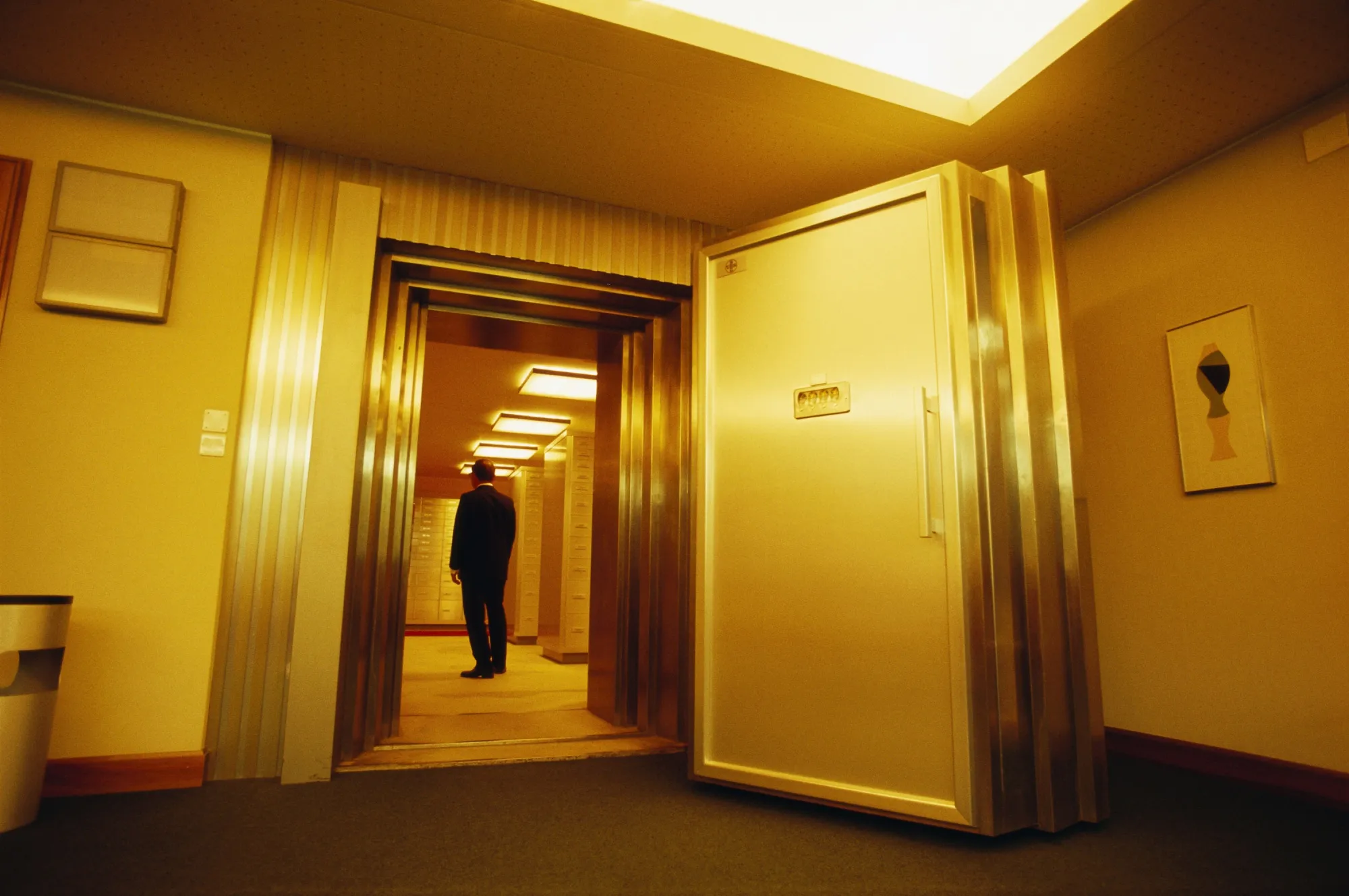 In the vault.