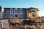 The site of a new hotel for workers in the oil industry in Odessa, Texas on February 4, 2015.