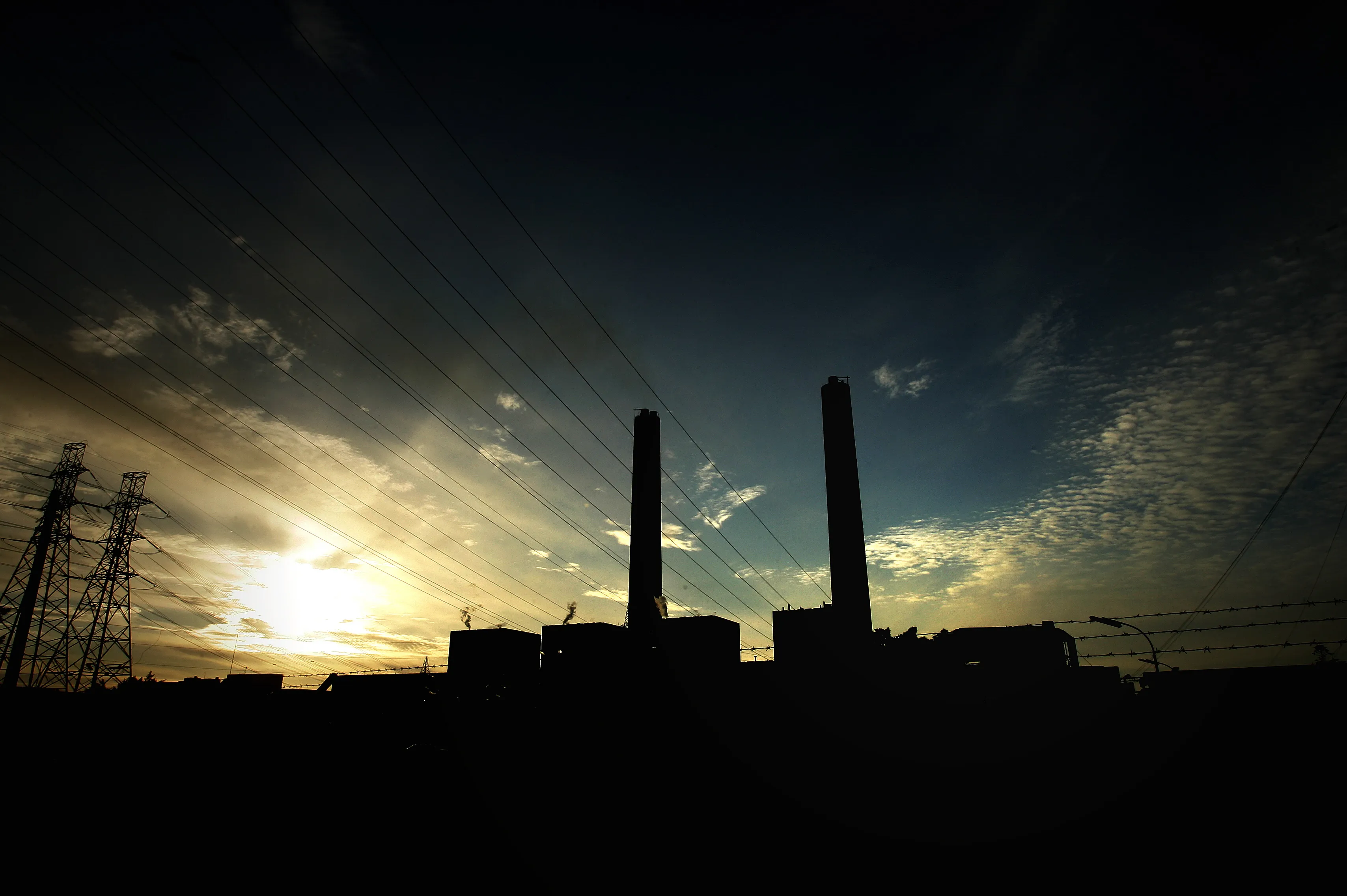 A general view shows the fuel oil electricity generating plant in the Lebanese coastal town of Zouk Michael, north of Beirut.