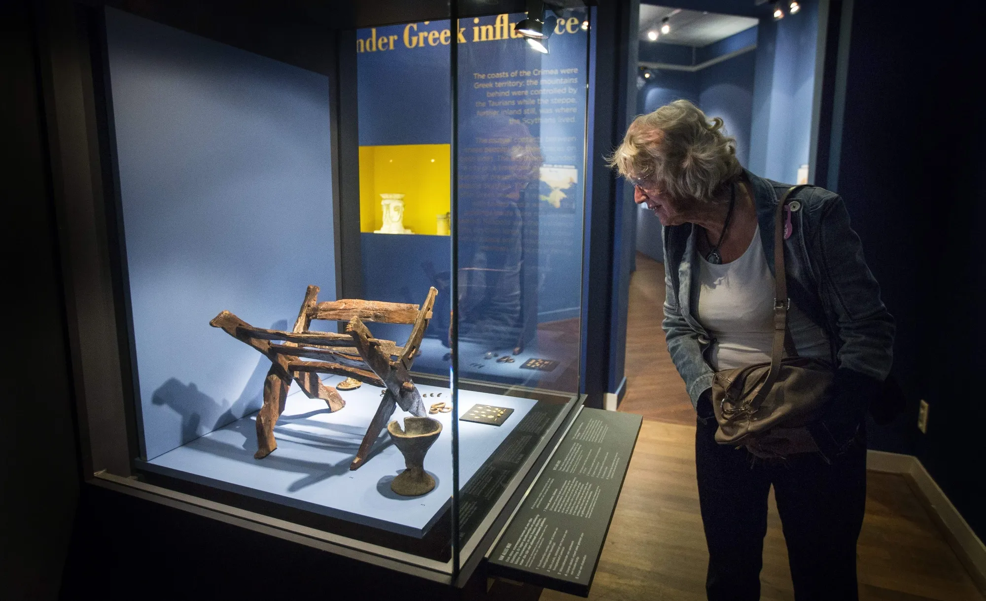 Artefacts on display during the exhibition 'Crimea: Gold and Secrets of the Black Sea' at the Allard Pierson Museum in Amsterdam in 2014.
