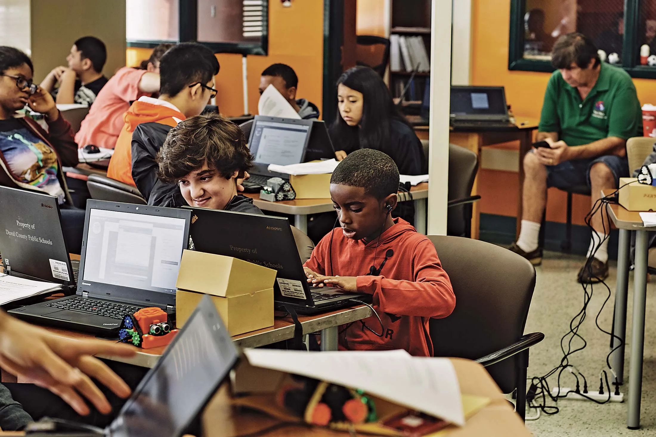 School teams are collaborating, using a Sumo Robot League app, and will compete in a spring tournament in Augusta, Ga.
