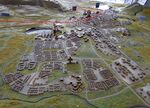 A model of Kiruna, in the Swedish Arctic, shows the expected expansion of the iron-ore mine on the town's outskirts.