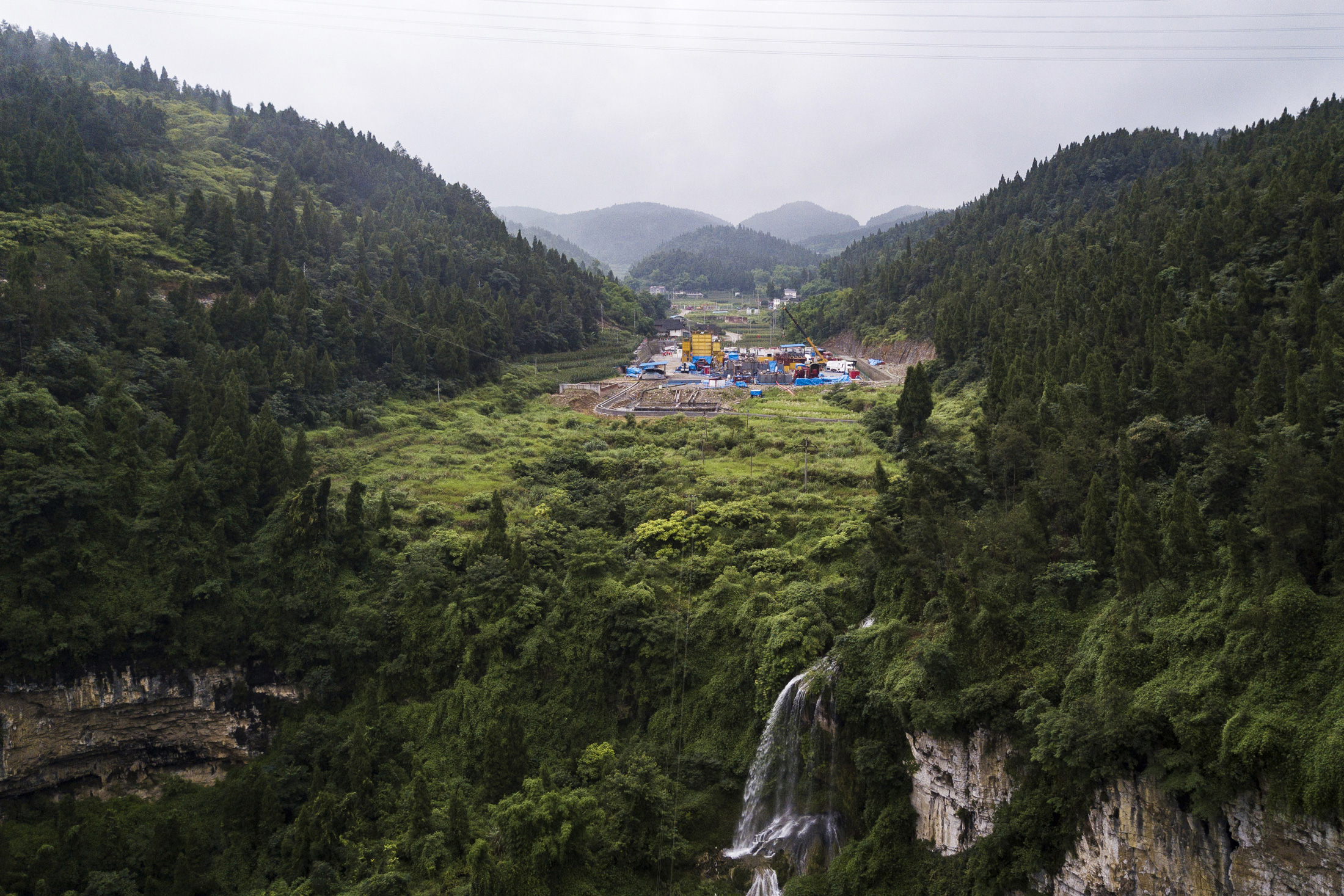 A Sinopec drilling site in the Fuling shale field.