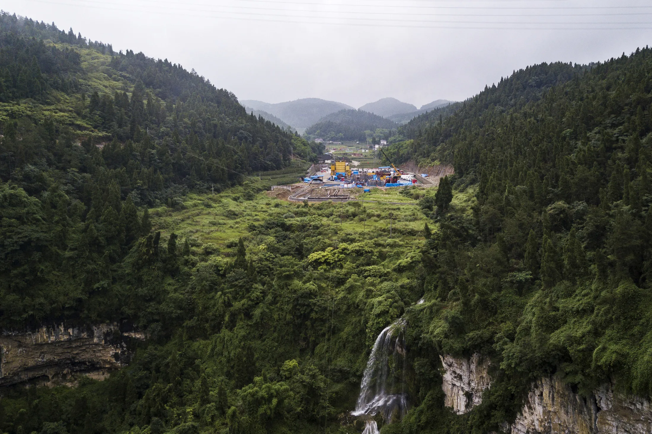 A Sinopec drilling site in the Fuling shale field.