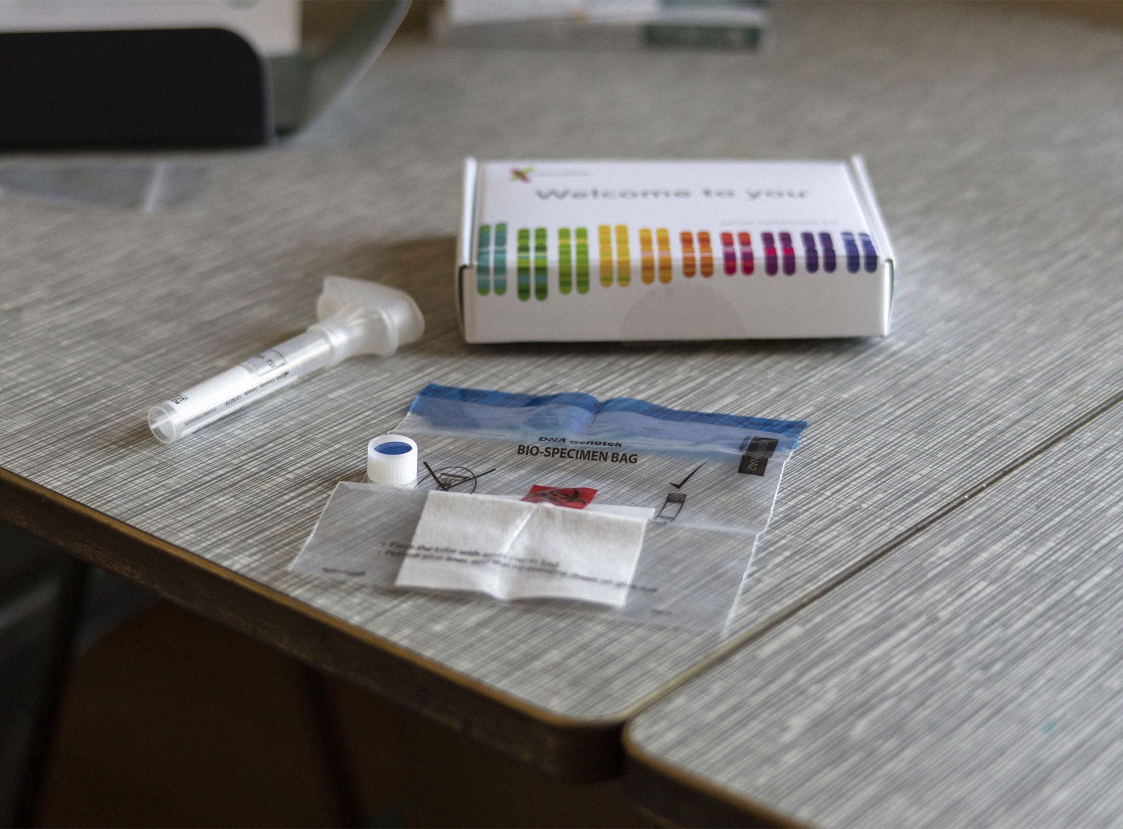 A 23andMe Inc. DNA genetic testing kit.