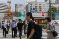 Tokyo's Business District Ahead of Bank of Japan Rate Decision