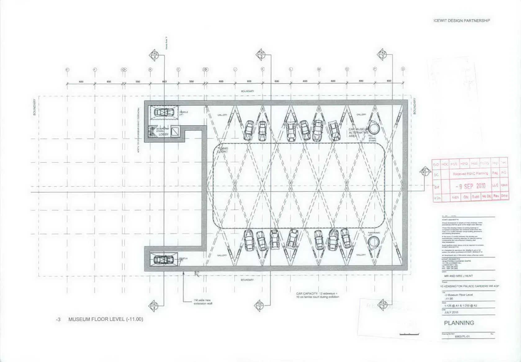 Car museum floor level design.
