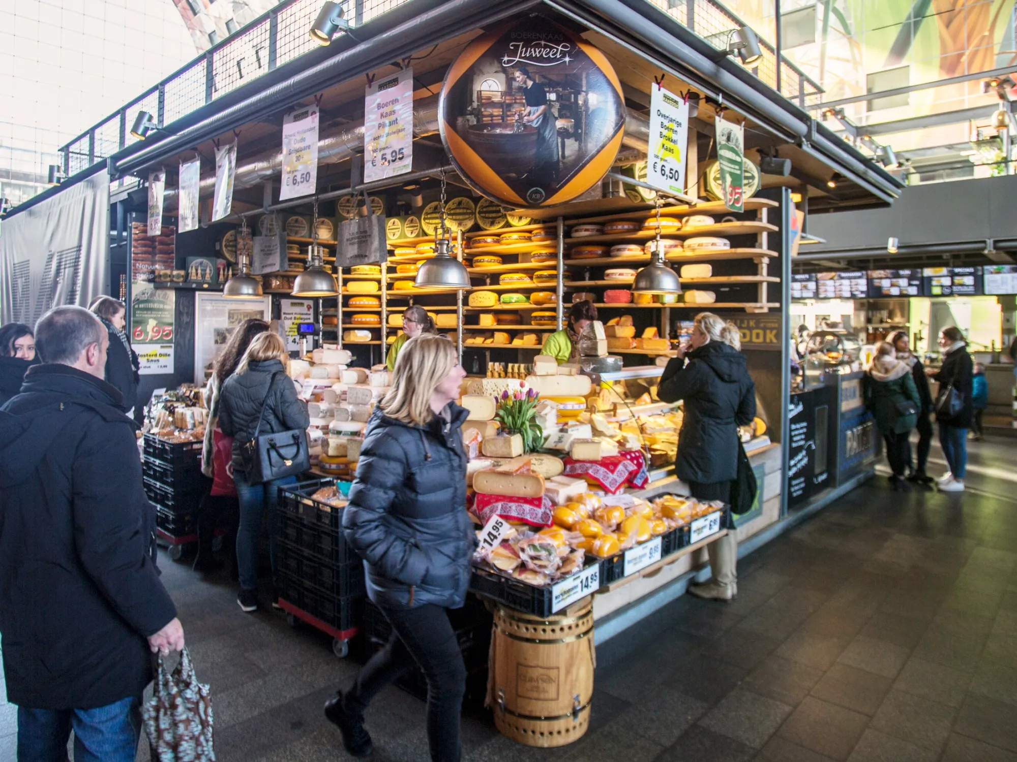 Famous modern market Markthal in Rotterdam
