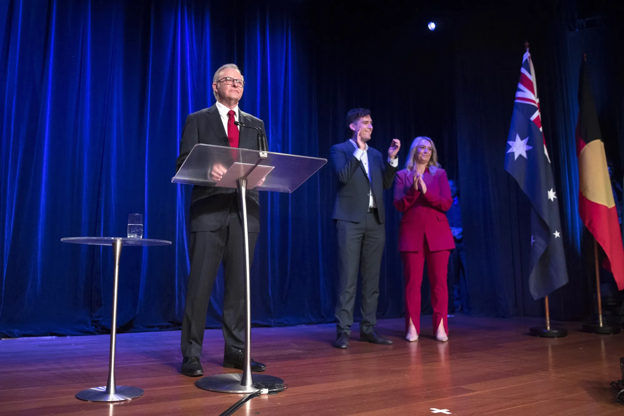 Anthony Albanese speaks&nbsp;at the Labor Party election night event in Sydney&nbsp;on&nbsp;May 3.