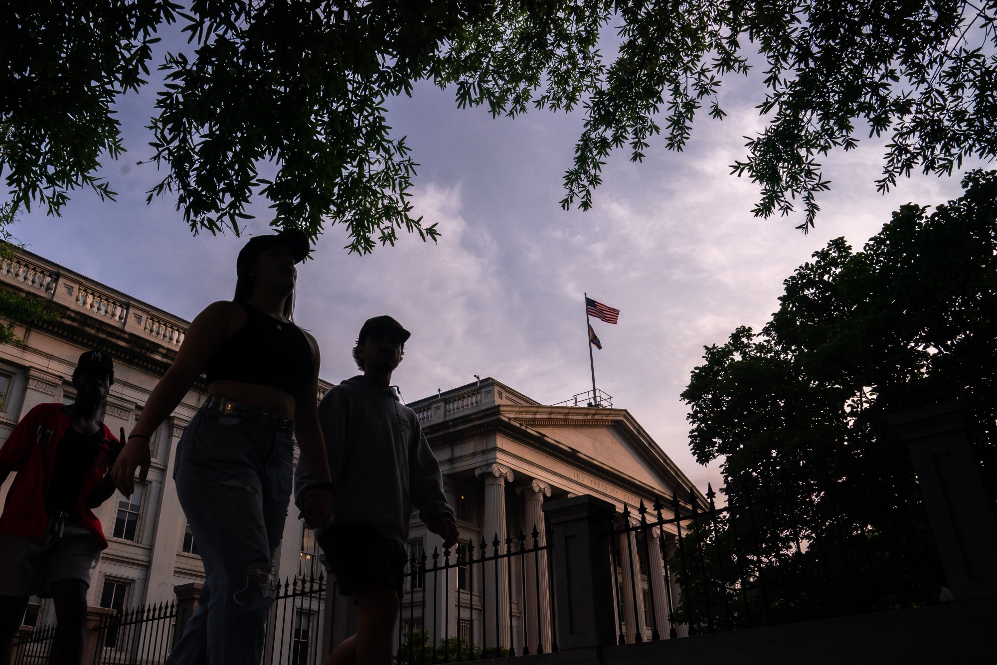 The US Treasury building in Washington, DC.