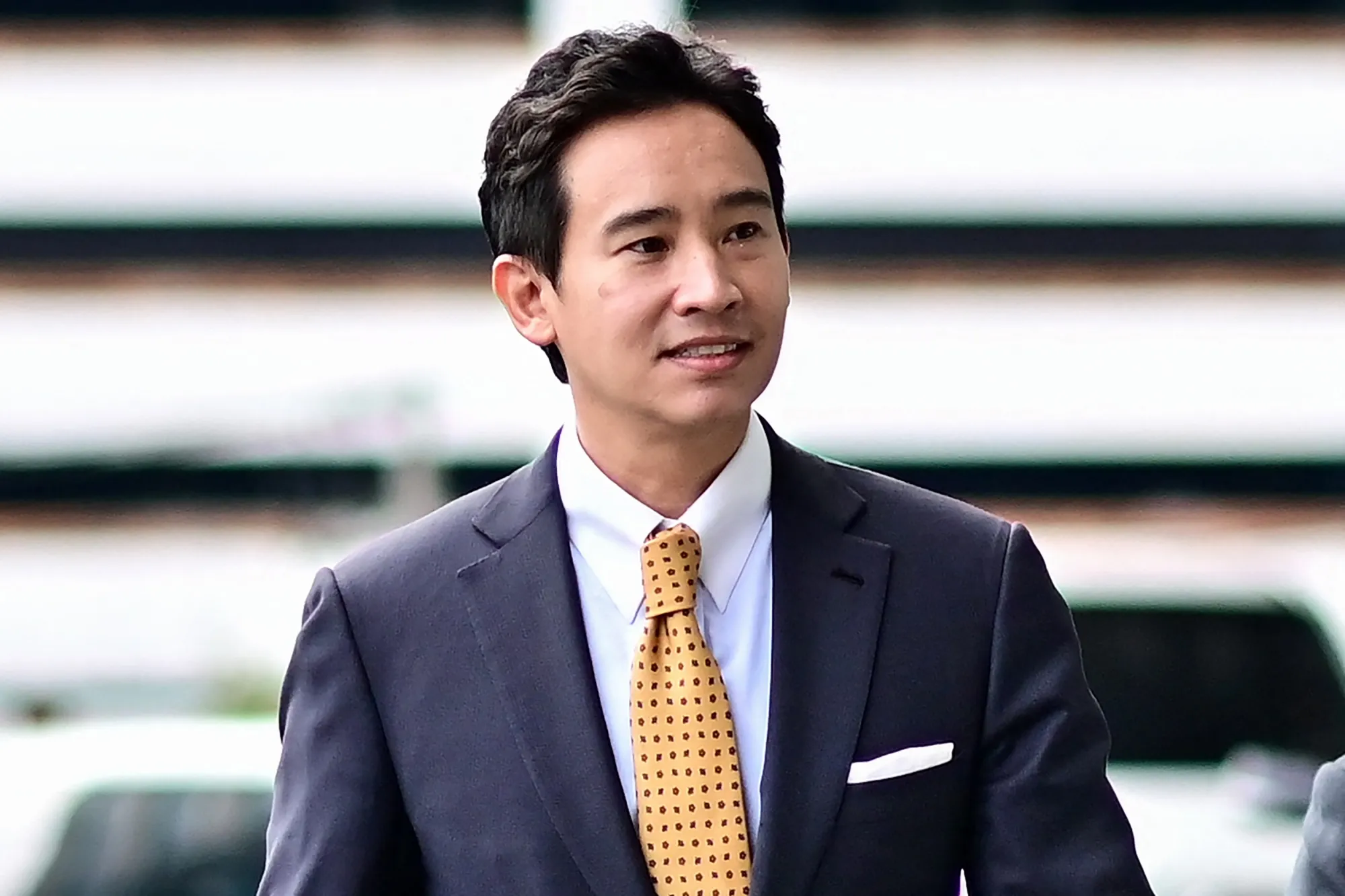 Pita Limjaroenrat at the Constitutional Court in Bangkok on Jan. 24.