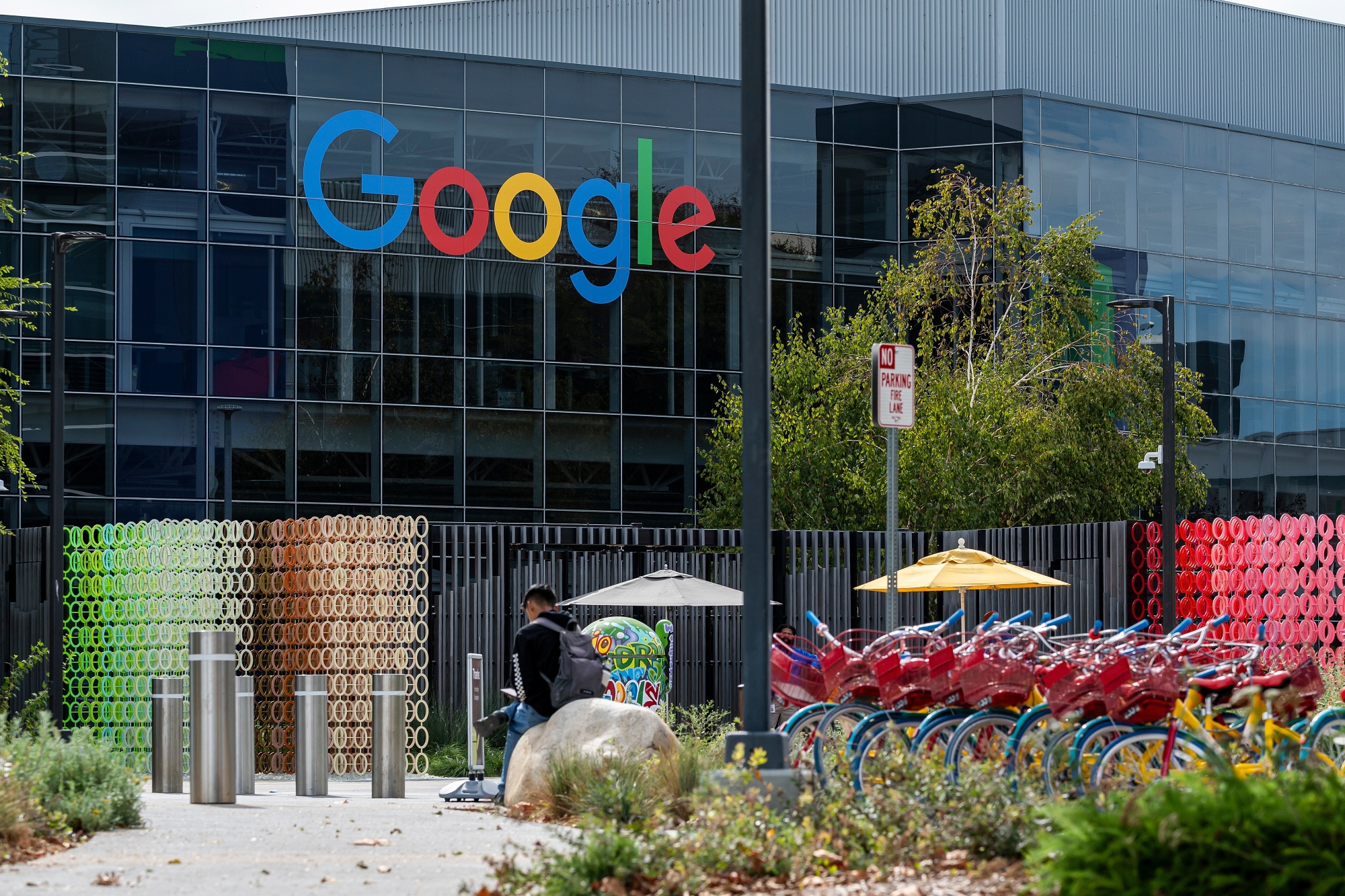 The Google headquarters in Mountain View, California, US, on Thursday, Oct. 10, 2024. Alphabet Inc. is scheduled to release earnings figures on October 24. Photographer David Paul Morris/Bloomberg