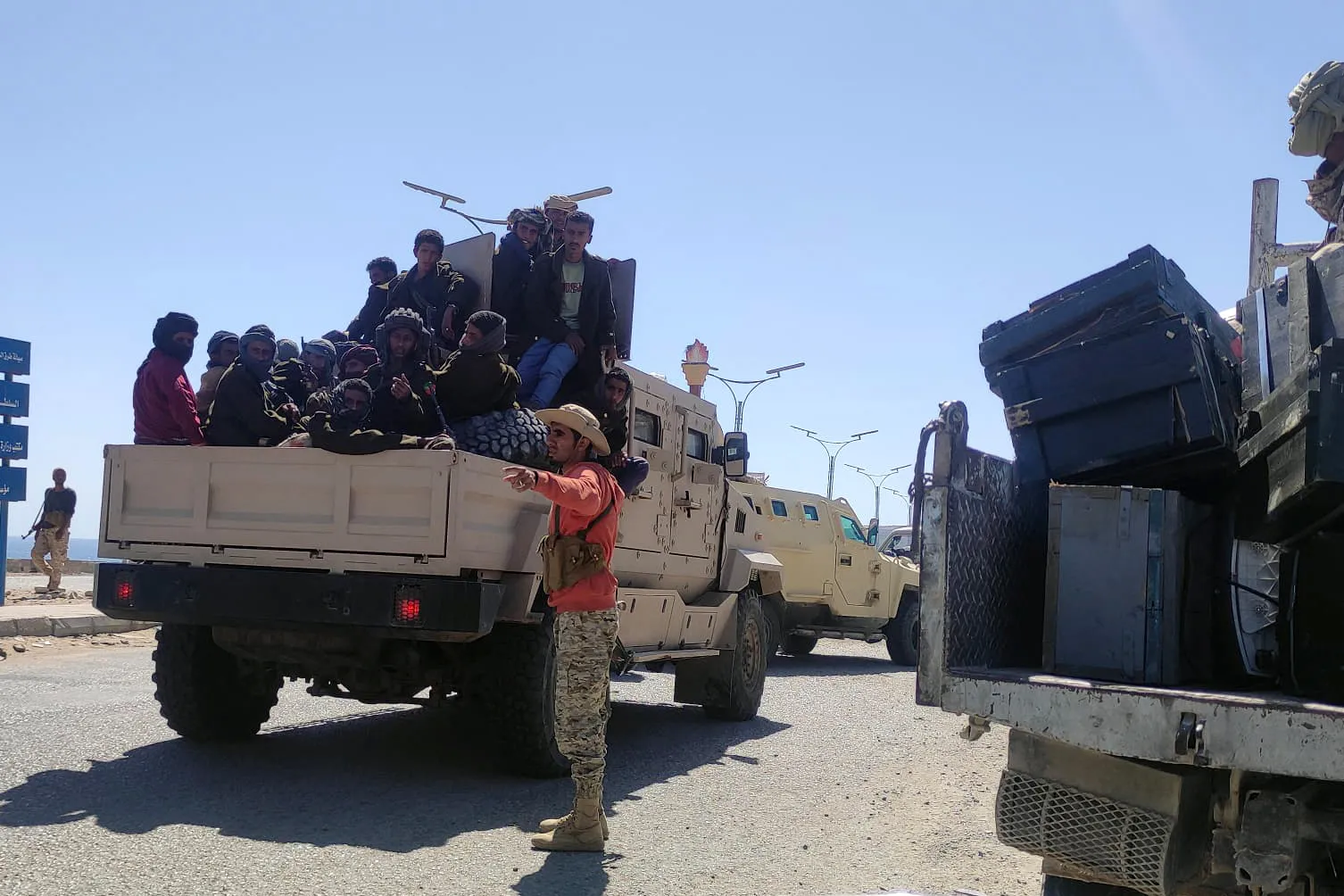 Saudi-backed forces in Mukalla in Hadramout province, Yemen, on Jan. 4.&nbsp;&nbsp;