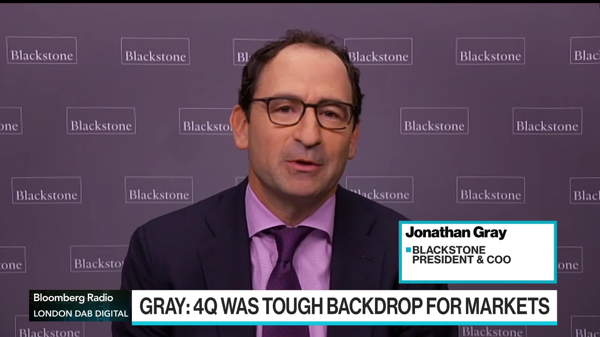 Watch Blackstone President Gray On Fourth Quarter BREIT Economy    1x 1 