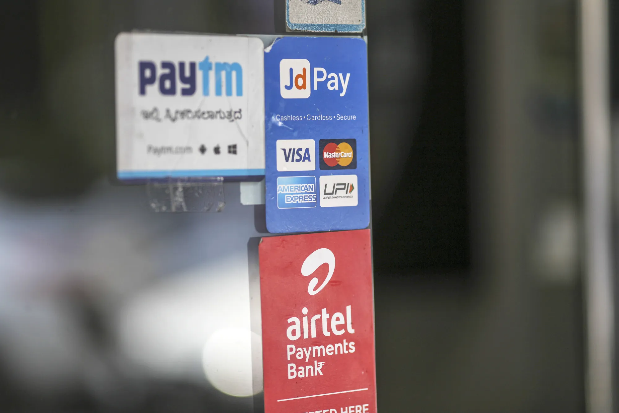 A Paytm sign&nbsp;in Bengaluru, India.