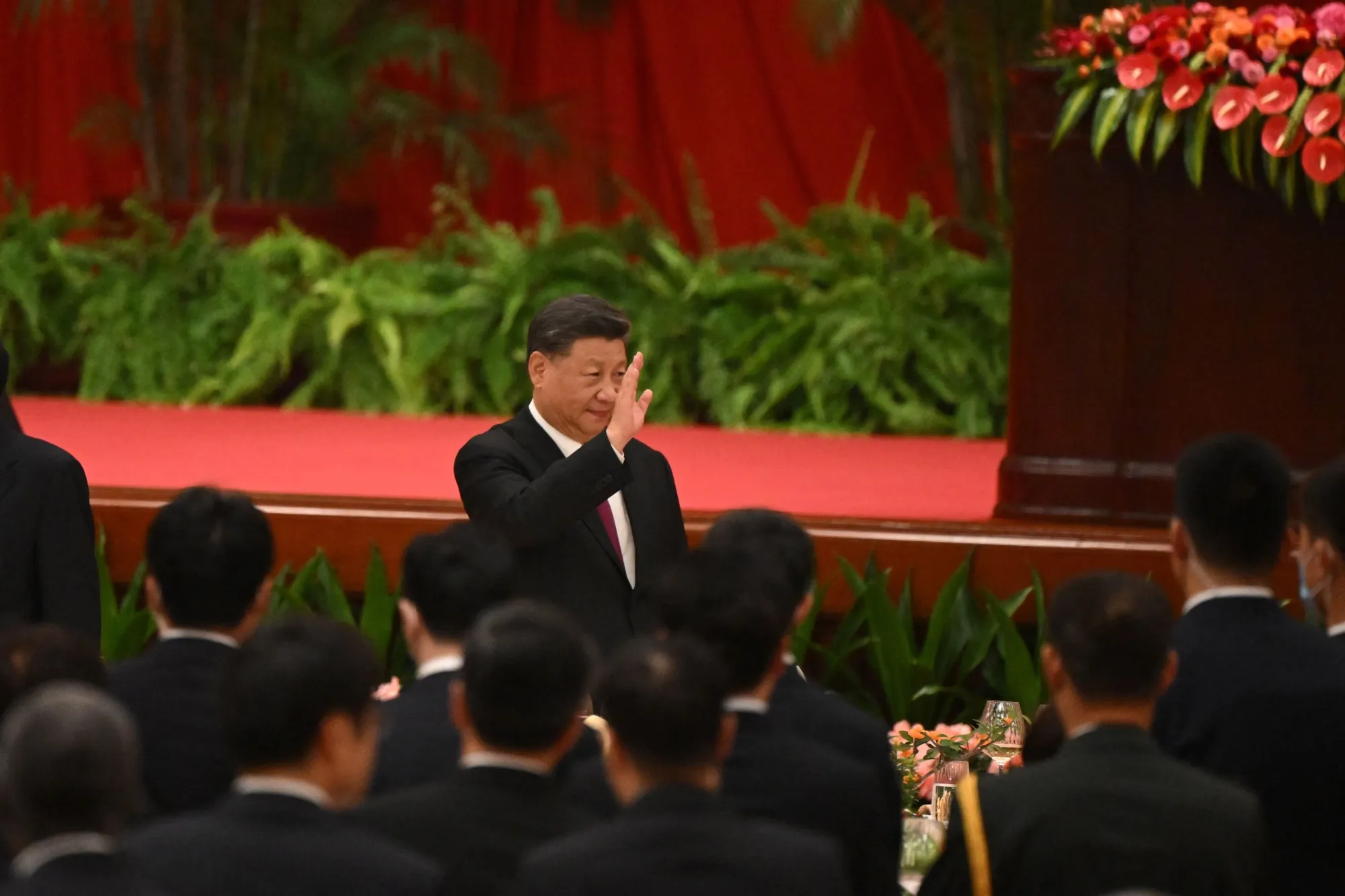 Xi Jinping at the Great Hall of the People in Beijing on Sept. 30.