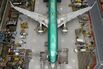 A Boeing 737 Max jet at the company's manufacturing facility in Renton, Washington.