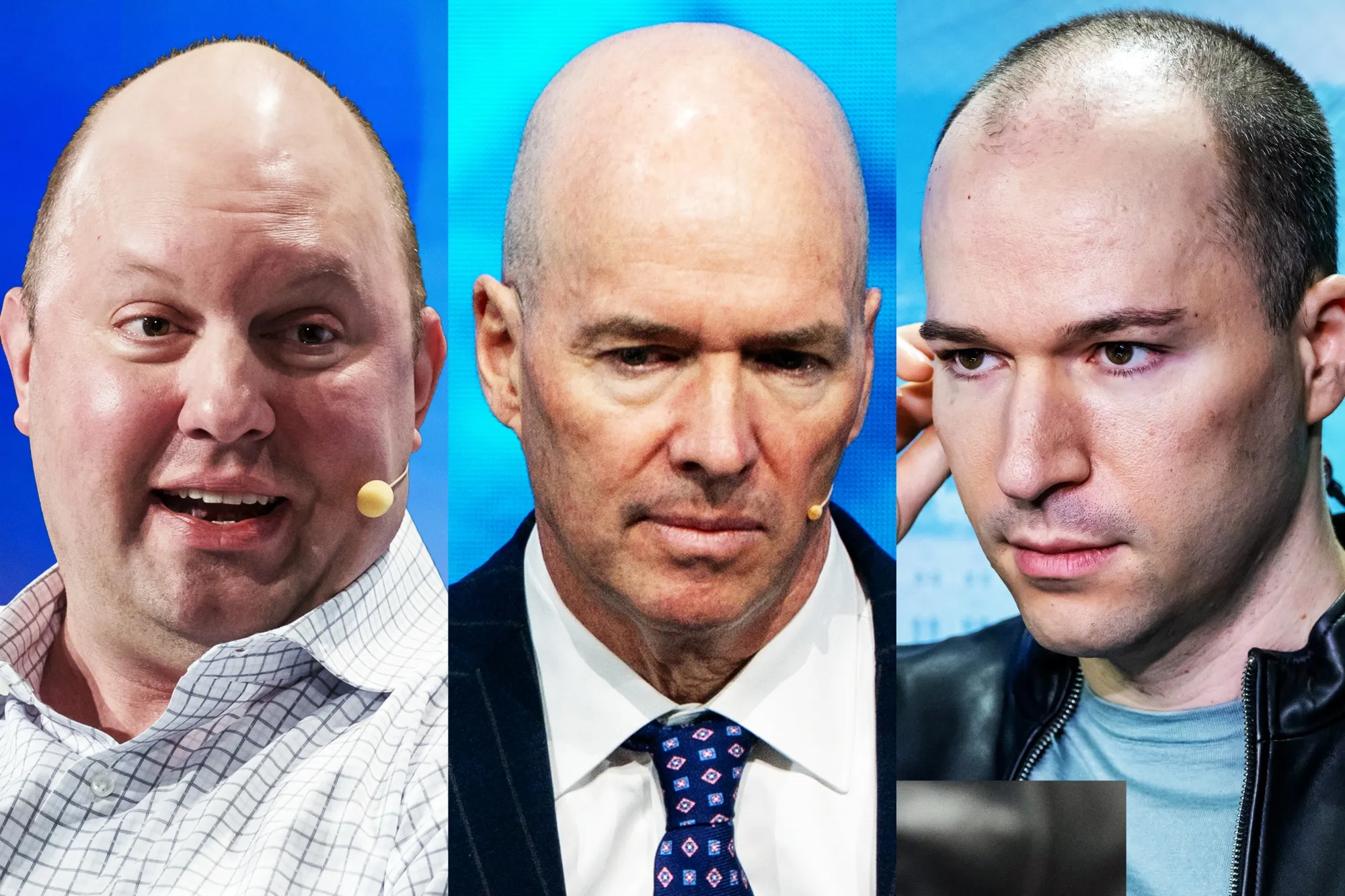 Marc Andreessen, Ben Horowitz, and Greg Brockman