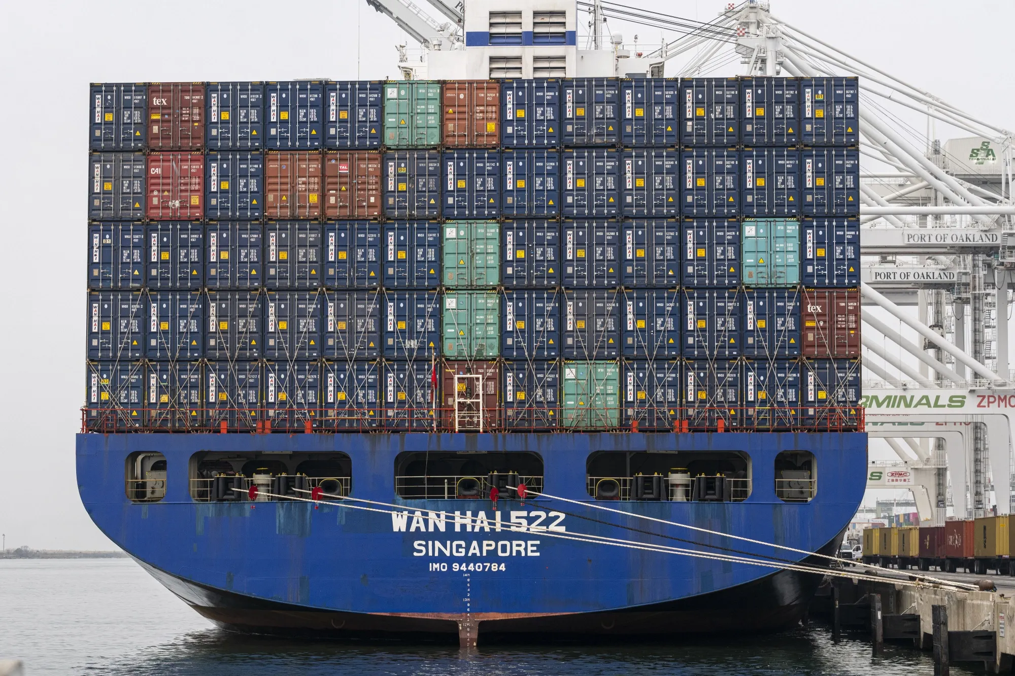 Operations At Port Of Oakland As U.S. Battles Import Deluge