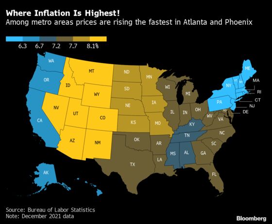 Inflation Is Now Hitting the Rich and the U.S. Mountain West
