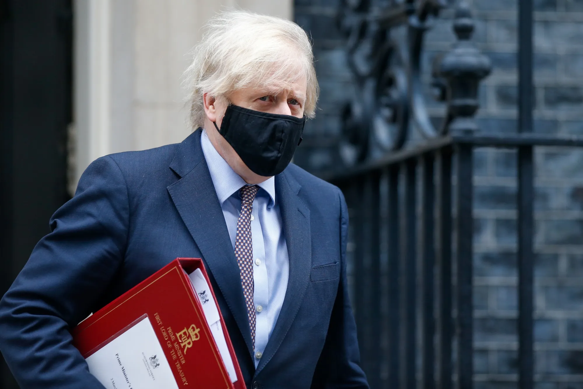 Boris Johsnon departs number 10 Downing Street in London on March 3.