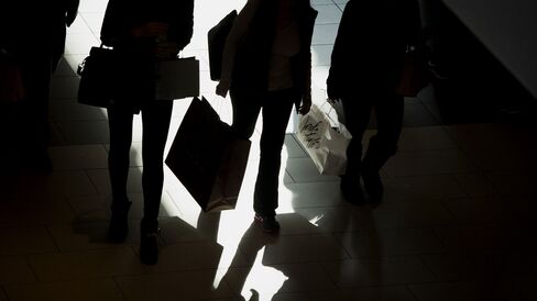 Shoppers at a mall in Garden City, New York.