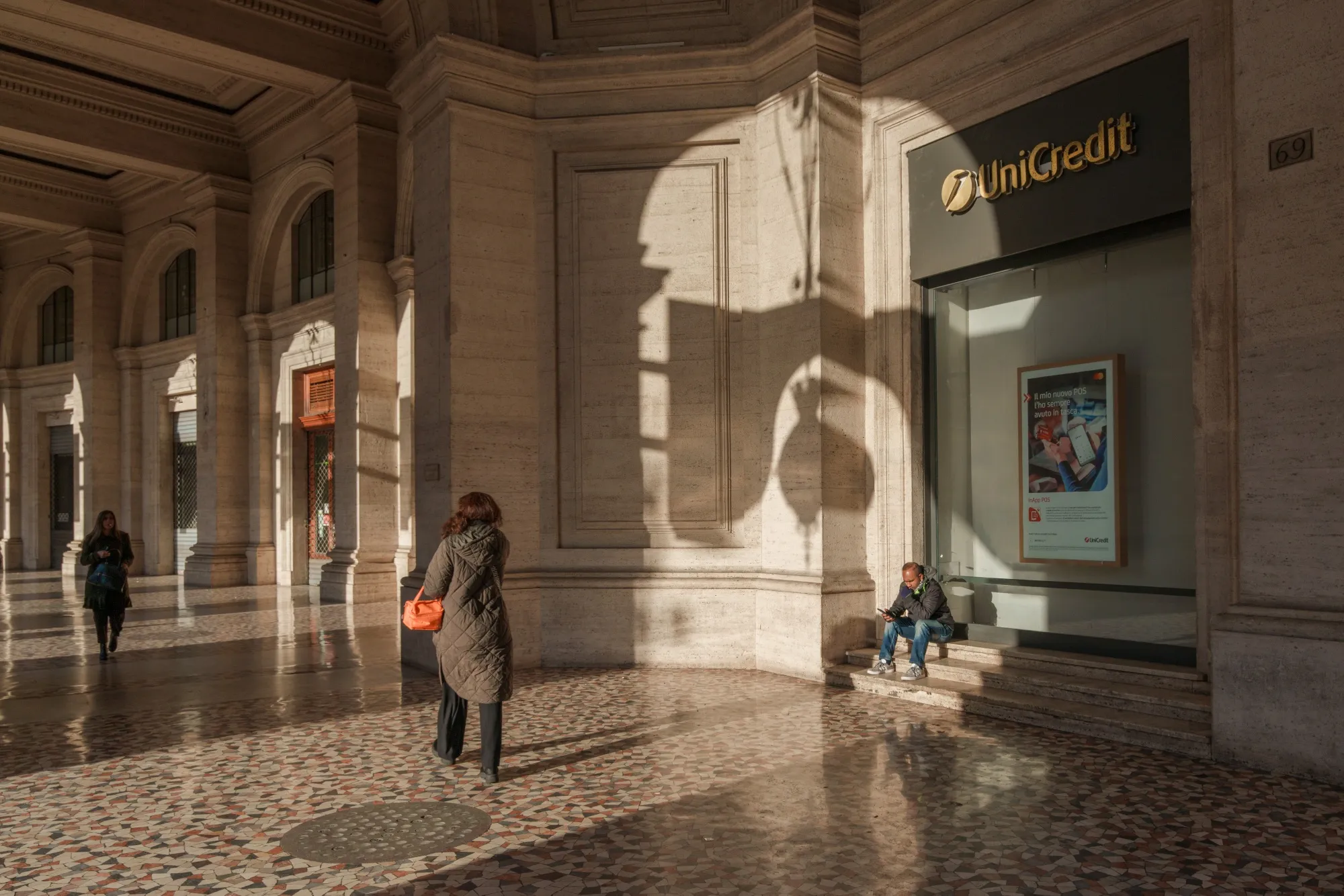 A UniCredit SpA bank branch in Rome.