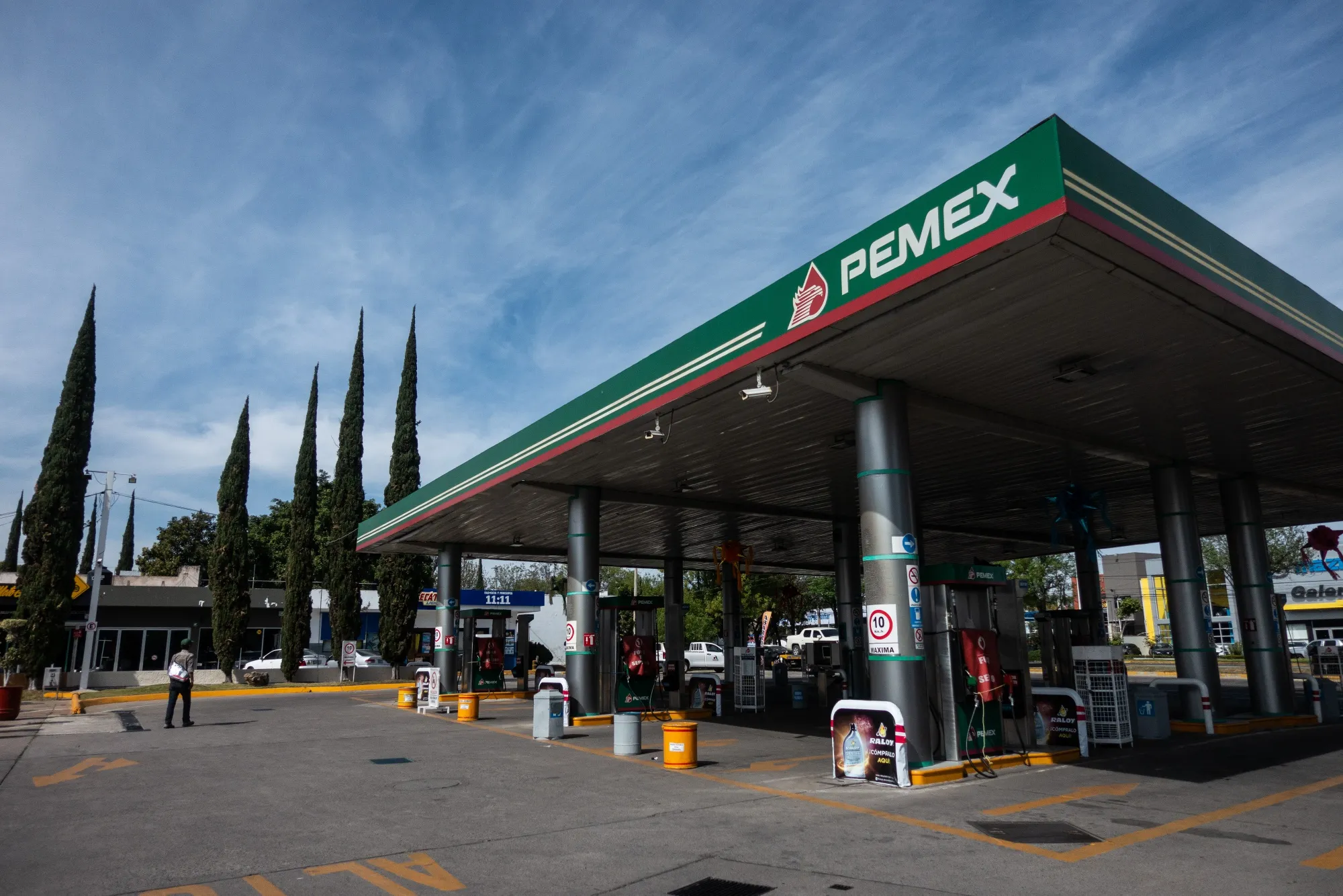 A Pemex gas station&nbsp;in Zapopan, Jalisco state, Mexico.