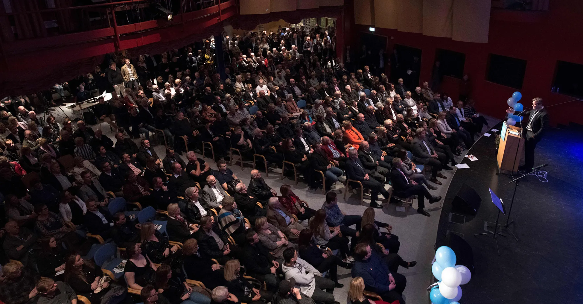 Bjarni Benediktsson, speaks during a campaign meeting in Reykjavik on Oct. 24, 2017.
