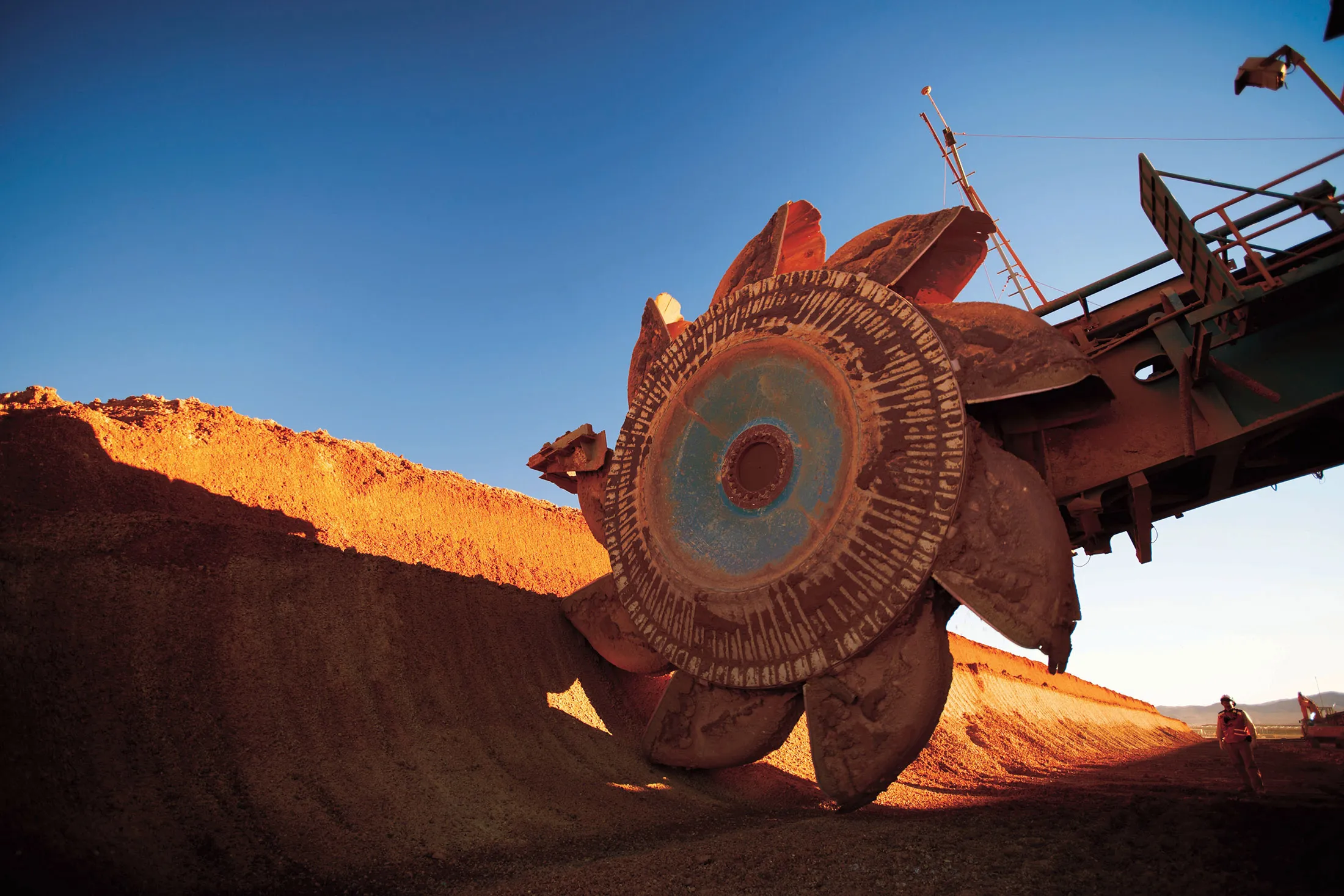 Operations at the BHP Spence copper mine in Northern Chile.