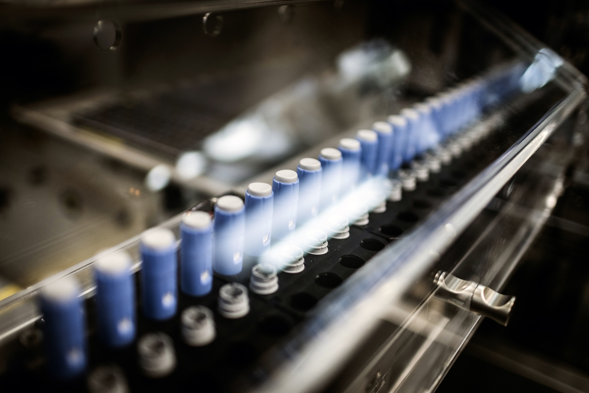 Ozempic and Wegovy injection pen parts at the Novo Nordisk production facilities in Hillerod, Denmark.