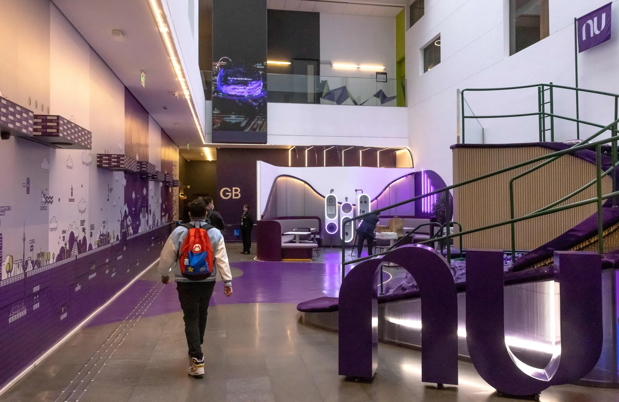 Oficinas centrales de Nubank en Sao Paulo, Brasil.